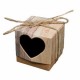 Geschenkbox Holz Look Herz  50x50x50mm