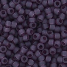 Toho seed beads 8/0 round Transparent-Frosted Med Amethyst - TR-08-6BF