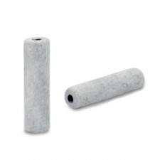 DQ Griechische Keramik Tube Perle 20x5mm Grey