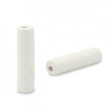 DQ Griechische Keramik Tube Perle 20x5mm White