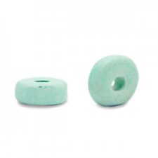 DQ Griechische Keramik Perlen 6mm Light turquoise