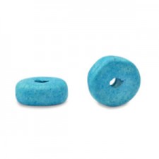 DQ Griechische Keramik Perlen 6mm Aquamarine blue
