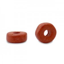 DQ Greek Ceramic beads 6mm Brick red