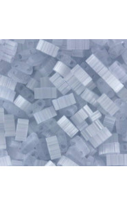 Miyuki half tila 5x2.4mm beads - Silk pale light grey HTL-2596