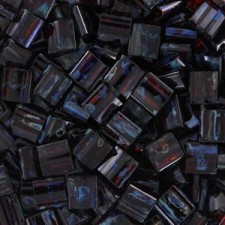 Miyuki tila 5x5mm beads - Matted transparent brown ab TL-135FR