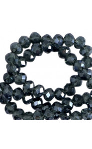Top Facet kralen 3x2mm disc Interstellar blue-pearl shine coating