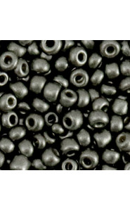 Seed beads 6/0 (4mm) Metallic anthracite