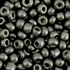 Seed beads 6/0 (4mm) Metallic anthracite