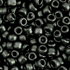 Seed beads 6/0 (4mm) Metallic dark anthracite
