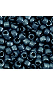 Glasperlen rocailles 6/0 (4mm) Metallic aegean blue