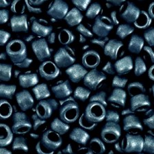 Seed beads 6/0 (4mm) Metallic aegean blue