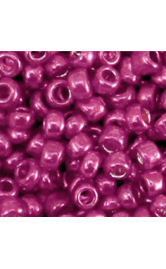 Glasperlen rocailles 6/0 (4mm) Metallic shine cerise pink