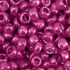 Seed beads 6/0 (4mm) Metallic shine cerise pink