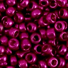 Seed beads 6/0 (4mm) Metallic shine azalea pink
