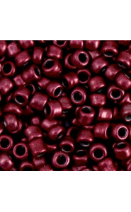 Seed beads 6/0 (4mm) Metallic cherry pink