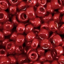 Seed beads 6/0 (4mm) Metallic shine pure red