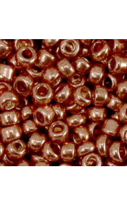 Seed beads 6/0 (4mm) Metallic shine rosegold