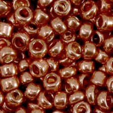 Seed beads 6/0 (4mm) Metallic shine rosegold