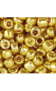Seed beads 6/0 (4mm) Metallic shine yellow gold