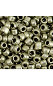 Seed beads 6/0 (4mm) Metallic champagne grey