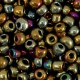 Seed beads 6/0 (4mm) Metallic shine multicolour gold