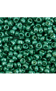Seed beads 8/0 (3mm) Metallic shine ocean green