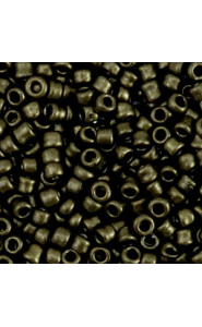 Seed beads 8/0 (3mm) Metallic chrome green