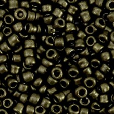 Seed beads 8/0 (3mm) Metallic chrome green