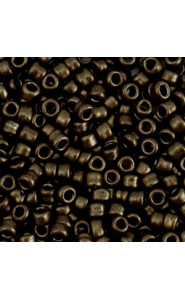 Seed beads 8/0 (3mm) Metallic sepia brown