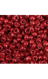 Seed beads 8/0 (3mm) Metallic shine pure red