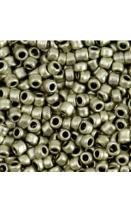 Seed beads 8/0 (3mm) Metallic champagne grey