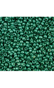 Seed beads 11/0 (2mm) Metallic shine ocean green