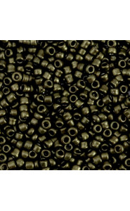 Seed beads 11/0 (2mm) Metallic chrome green