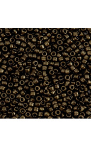 Glasperlen rocailles 11/0 (2mm) Metallic sepia brown