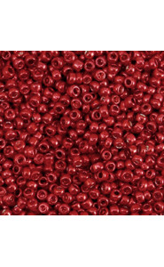 Seed beads 11/0 (2mm) Metallic shine pure red