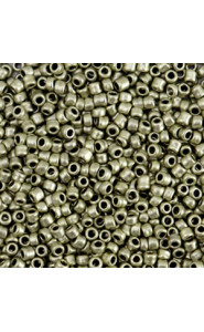 Seed beads 11/0 (2mm) Metallic champagne grey