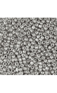Seed beads 11/0 (2mm) Metallic shine silver