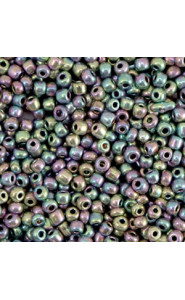 Seed beads 11/0 (2mm) Metallic shine multicolour silver