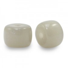 Rondelle Glass beads 8mm Warm grey