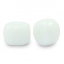 Rondelle Glass beads 8mm White