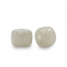 Rondelle Glass beads 6mm Warm grey