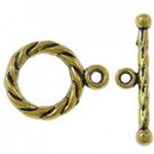 Metal Toggle clasp 11x15mm - Antique gold