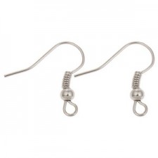 Metal Fishook earwire 18x17mm Antique silver
